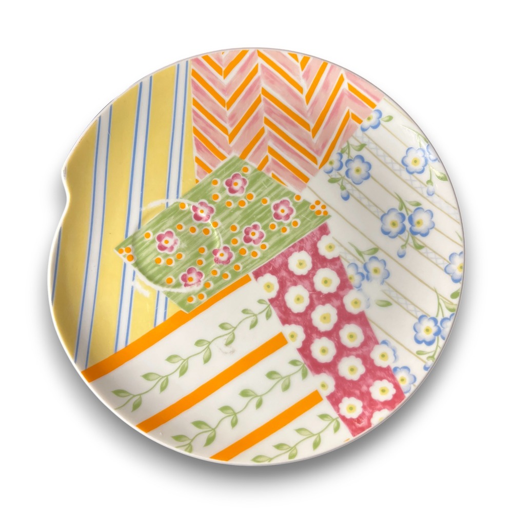 Vintage Taste Setter Collection Patchwork Floral Plate 9"‎ Quilt Pattern